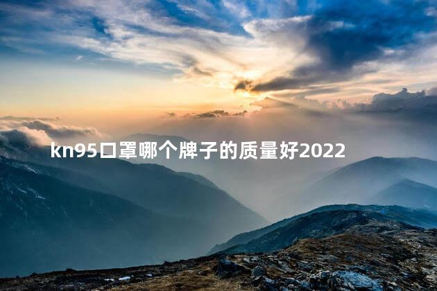 kn95口罩哪个牌子的质量好2022年 kn95口罩保质期几年